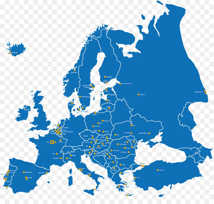 Европа，карте PNG
