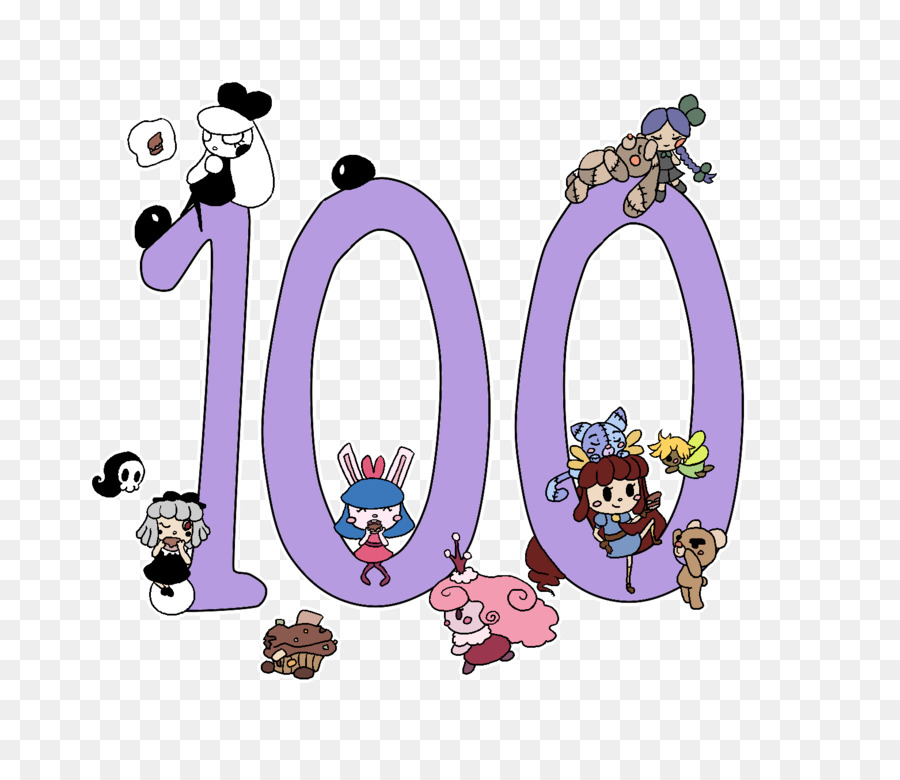 100，персонажи PNG