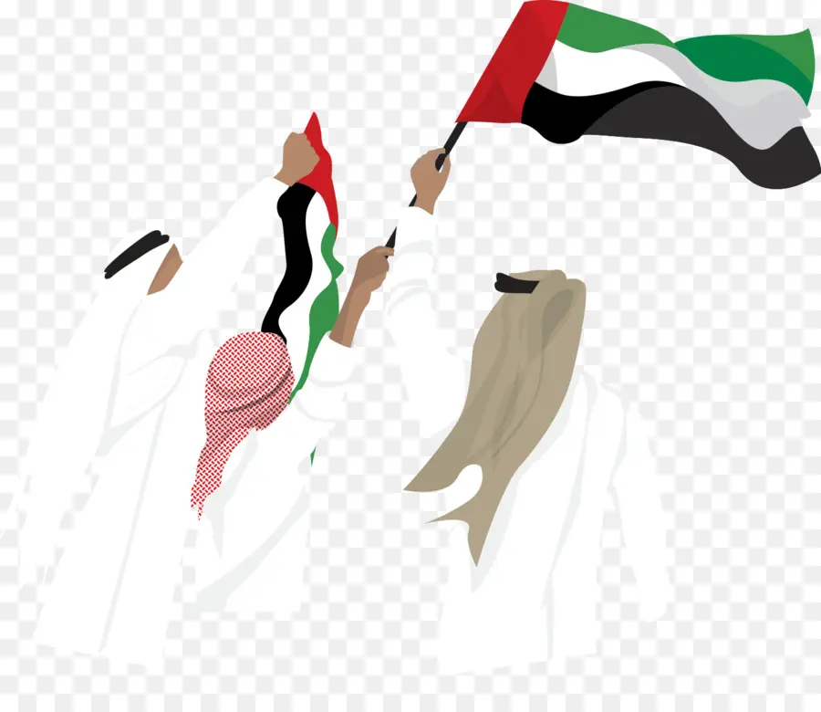 Дубай，флаг Объединенных Арабских Эмиратов PNG