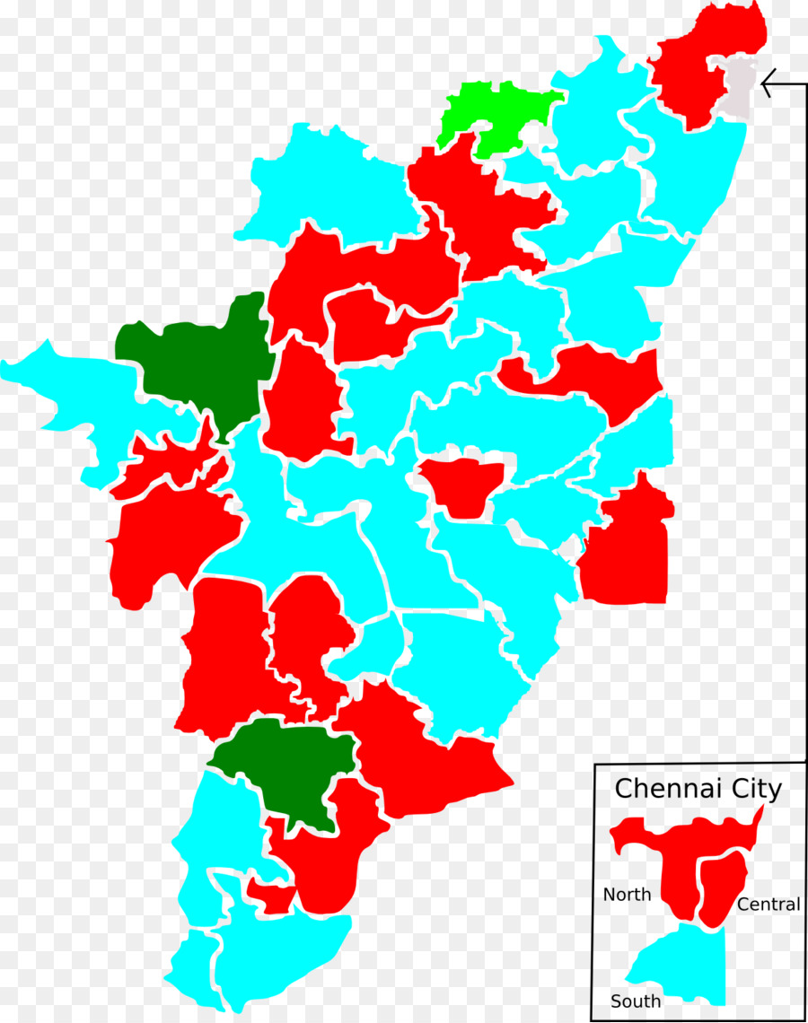 Карта города Ченнаи，Индия PNG
