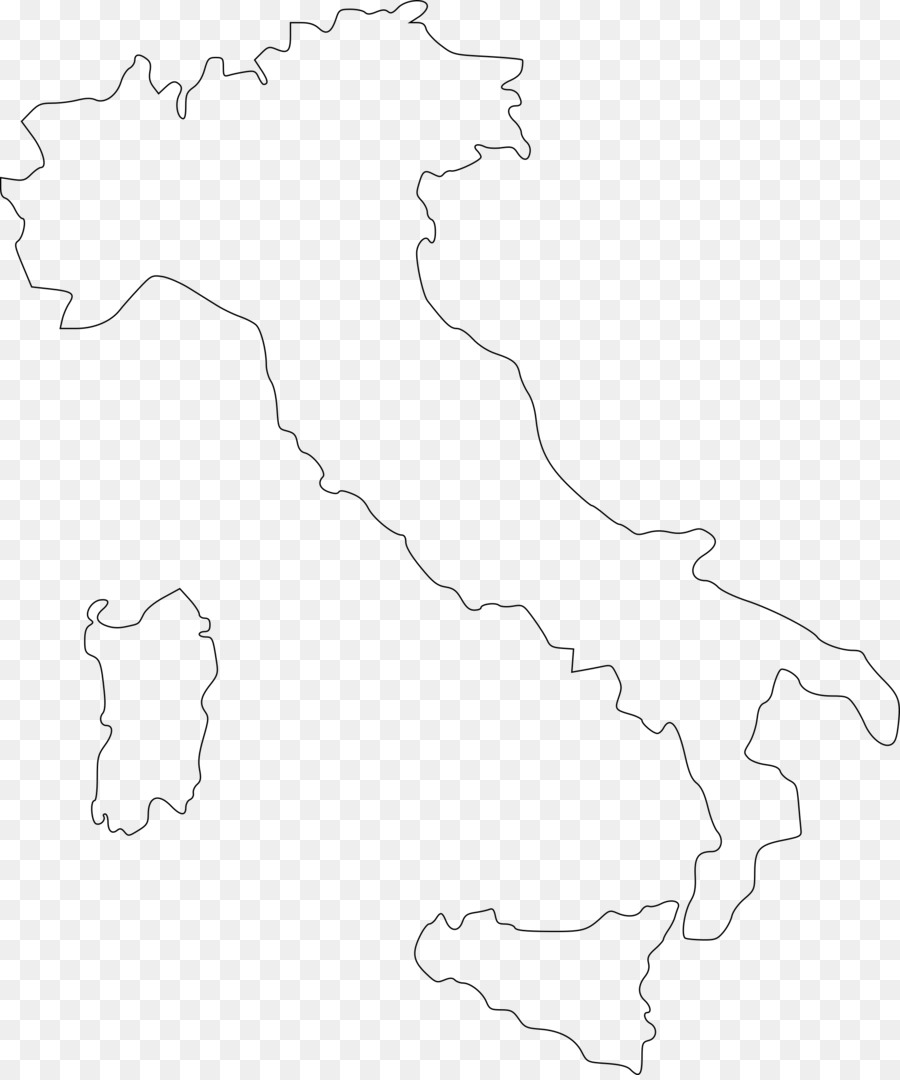 Карта Италии контур