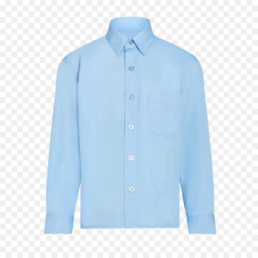 Белая рубашка с синим воротником