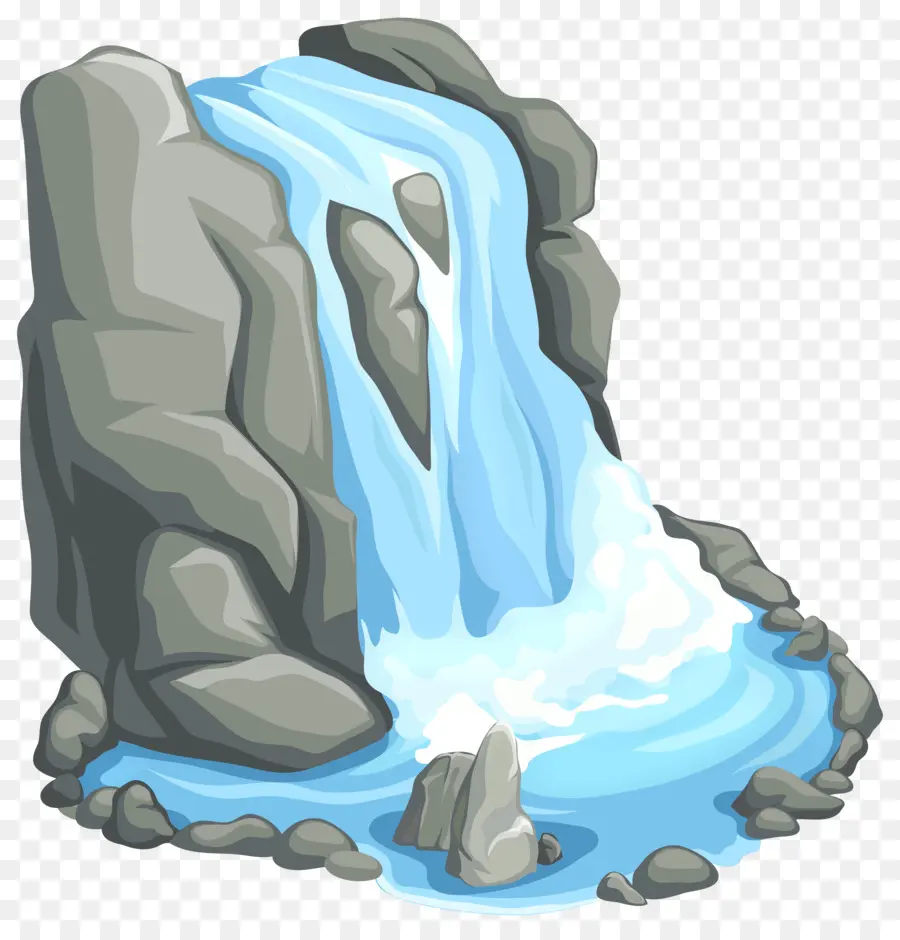 рисунок，водопад PNG