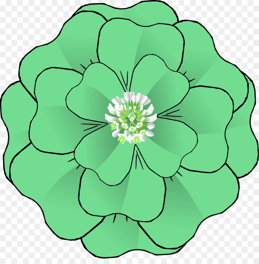 зеленый，цветок PNG