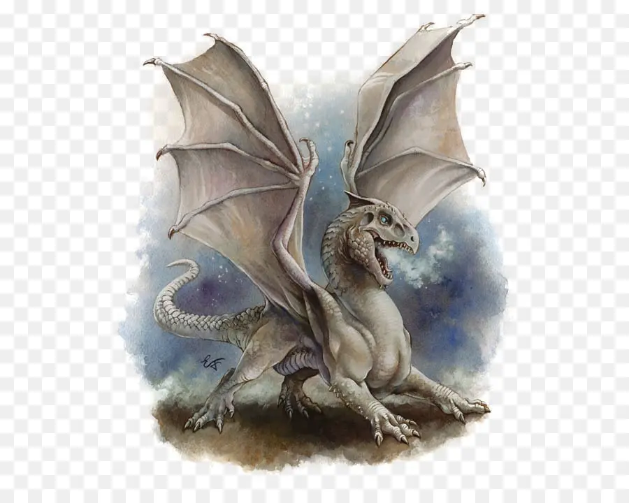 подземелья драконов，белый дракон PNG