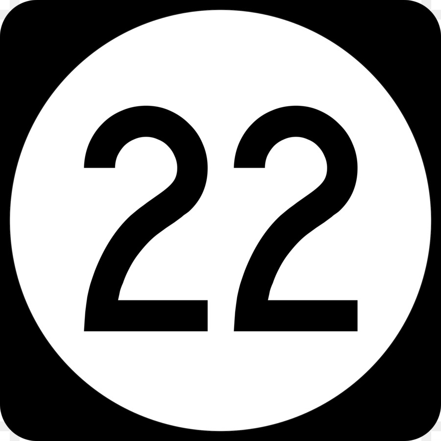 Цифра 22 в круге