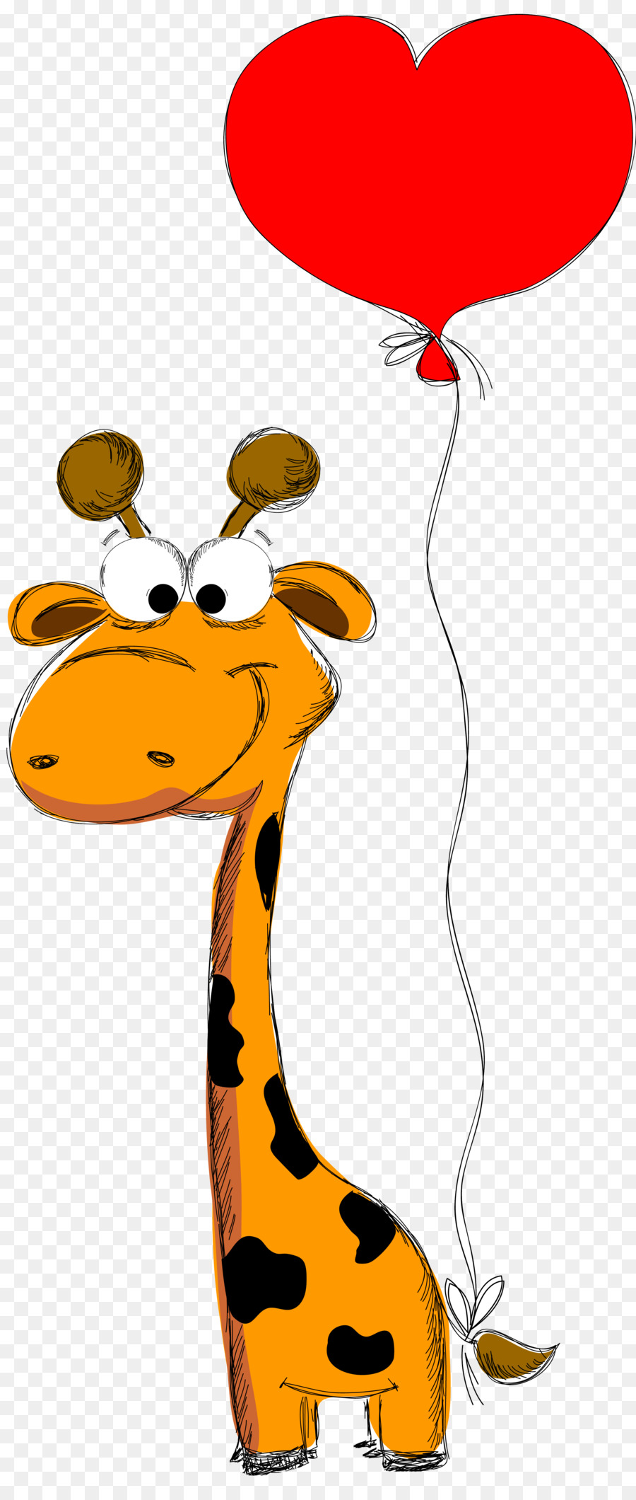 Прикольный нарисованный Жираф