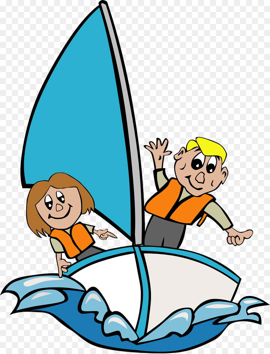 Дети плывут на корабле