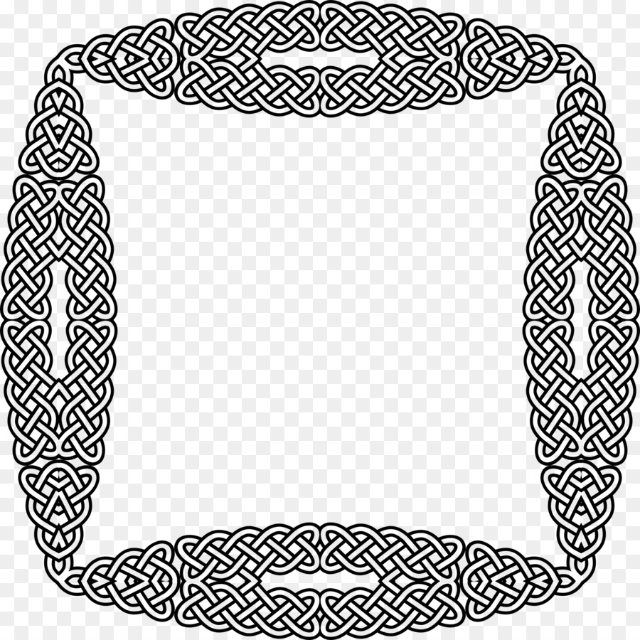 кельтский узел，черный и белый PNG