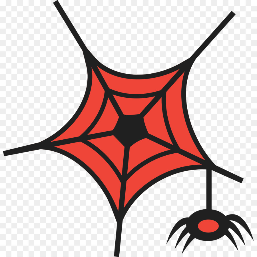 Красная паутина на прозрачном фоне