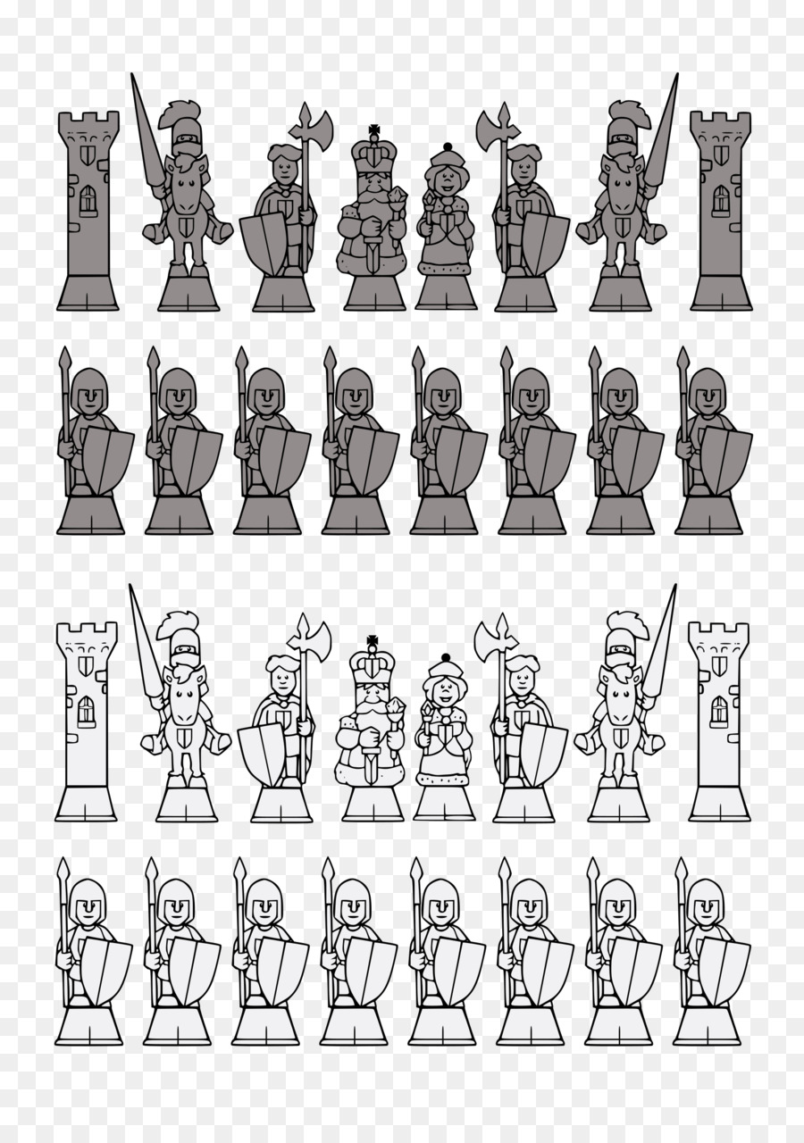 Схематическое изображение шахматных фигур
