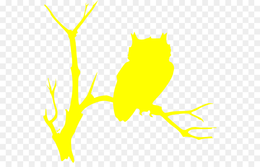 сова，желтый PNG