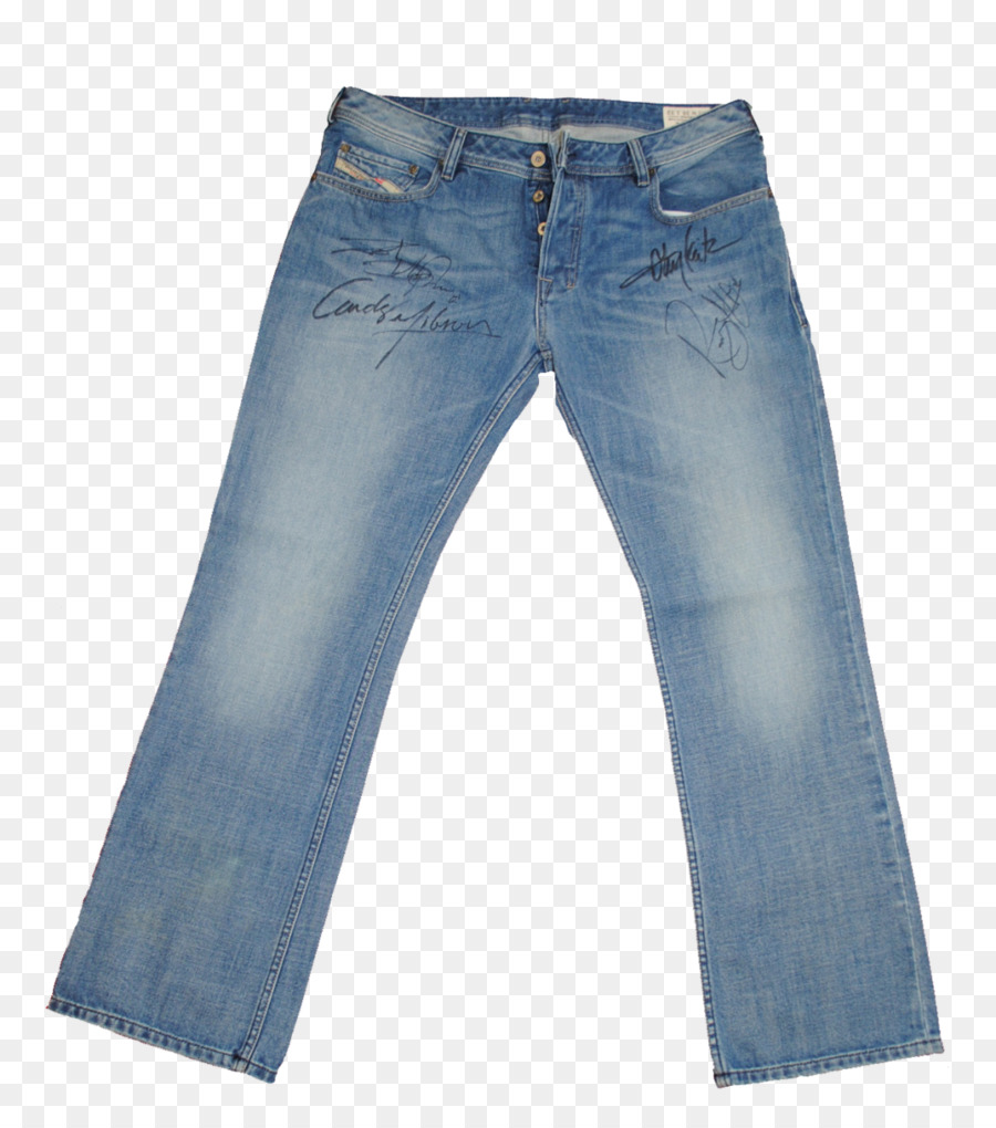 Синие джинсы на прозрачном фоне