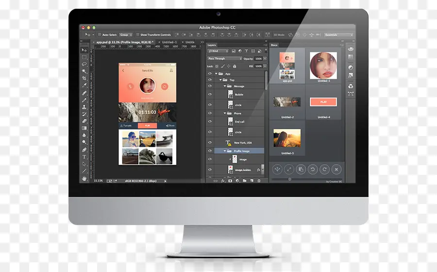 Экран компьютера，фотошоп PNG