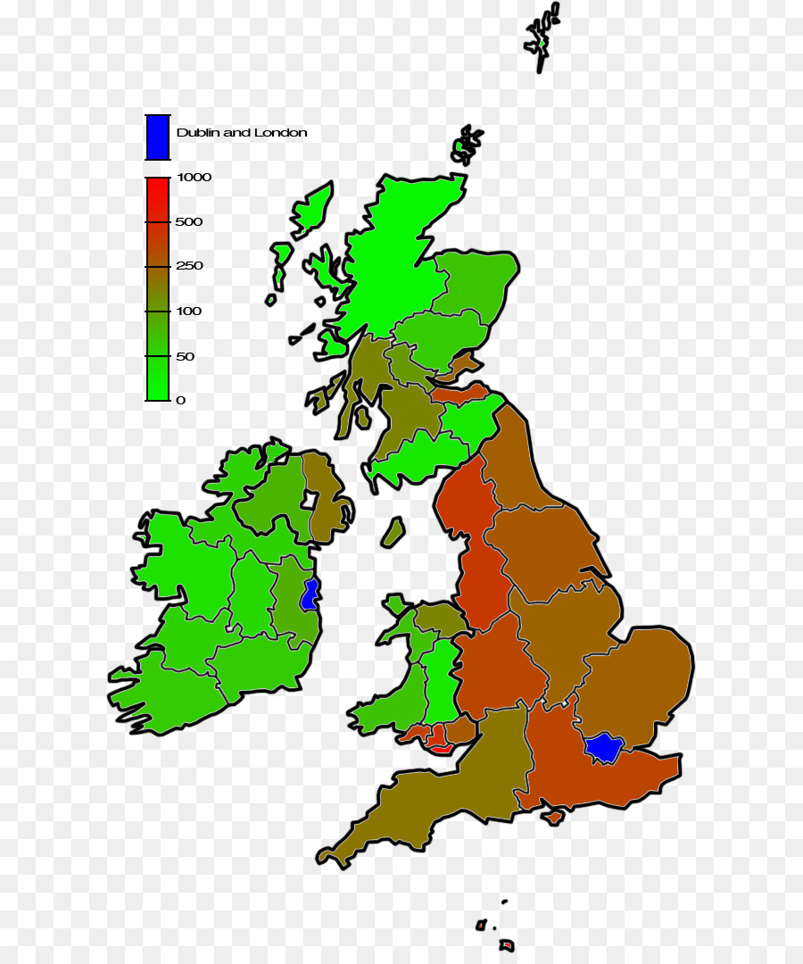Карта Великобритании и Ирландии，география PNG