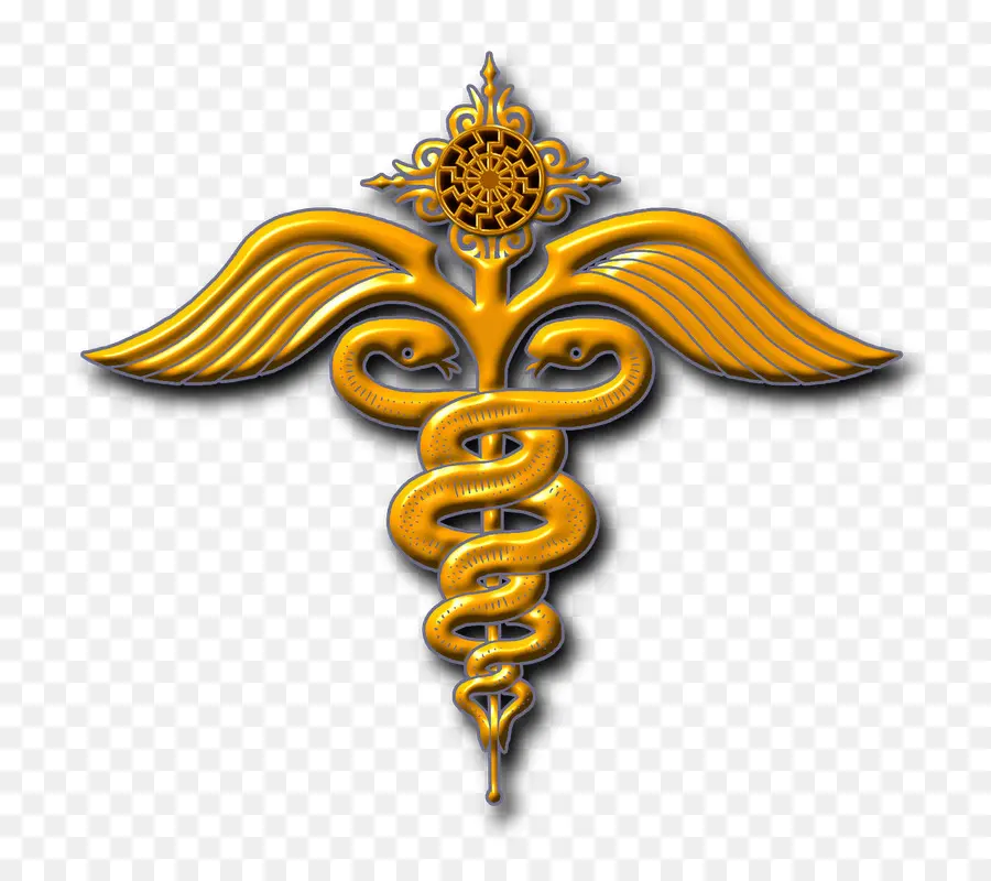 посох Гермеса，кадуцей как символ медицины PNG