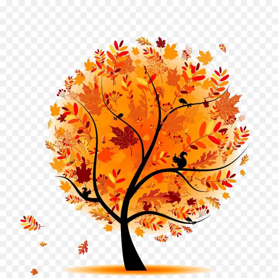 осень，дерево PNG