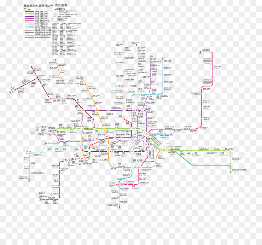 быстрого транзита，Шанхай метро PNG