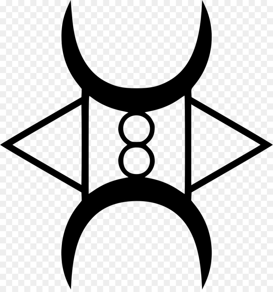символ，черный и белый PNG