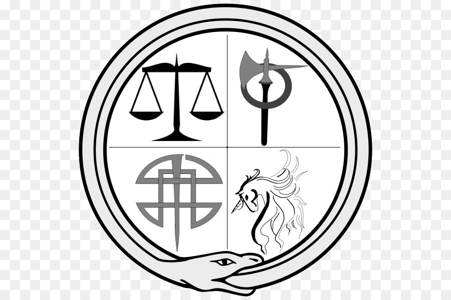 символ，черный и белый PNG