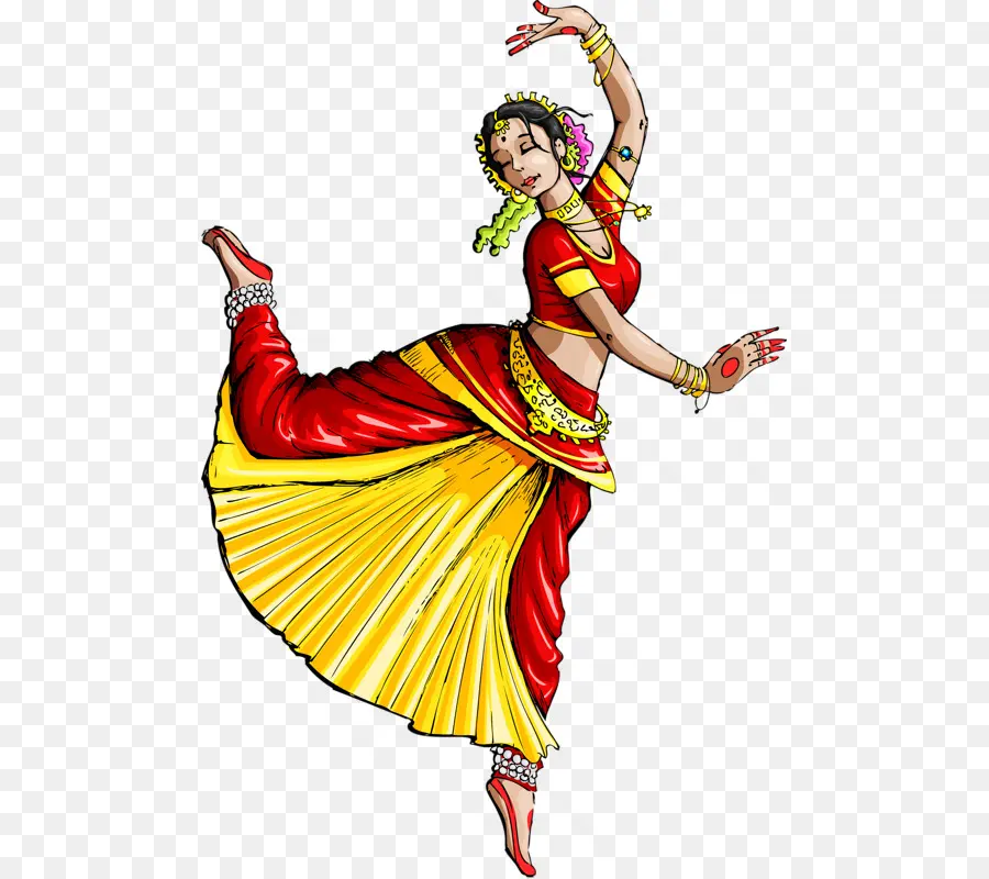танец в Индии，индийский классический танец PNG