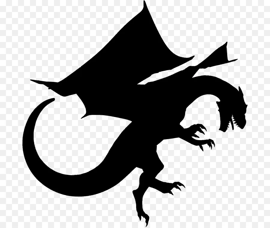дракон，силуэт PNG