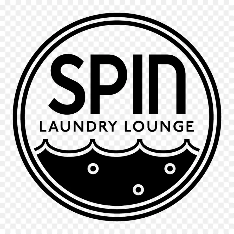 Логотип лаунджа Spin Laundry Lounge，Прачечная PNG