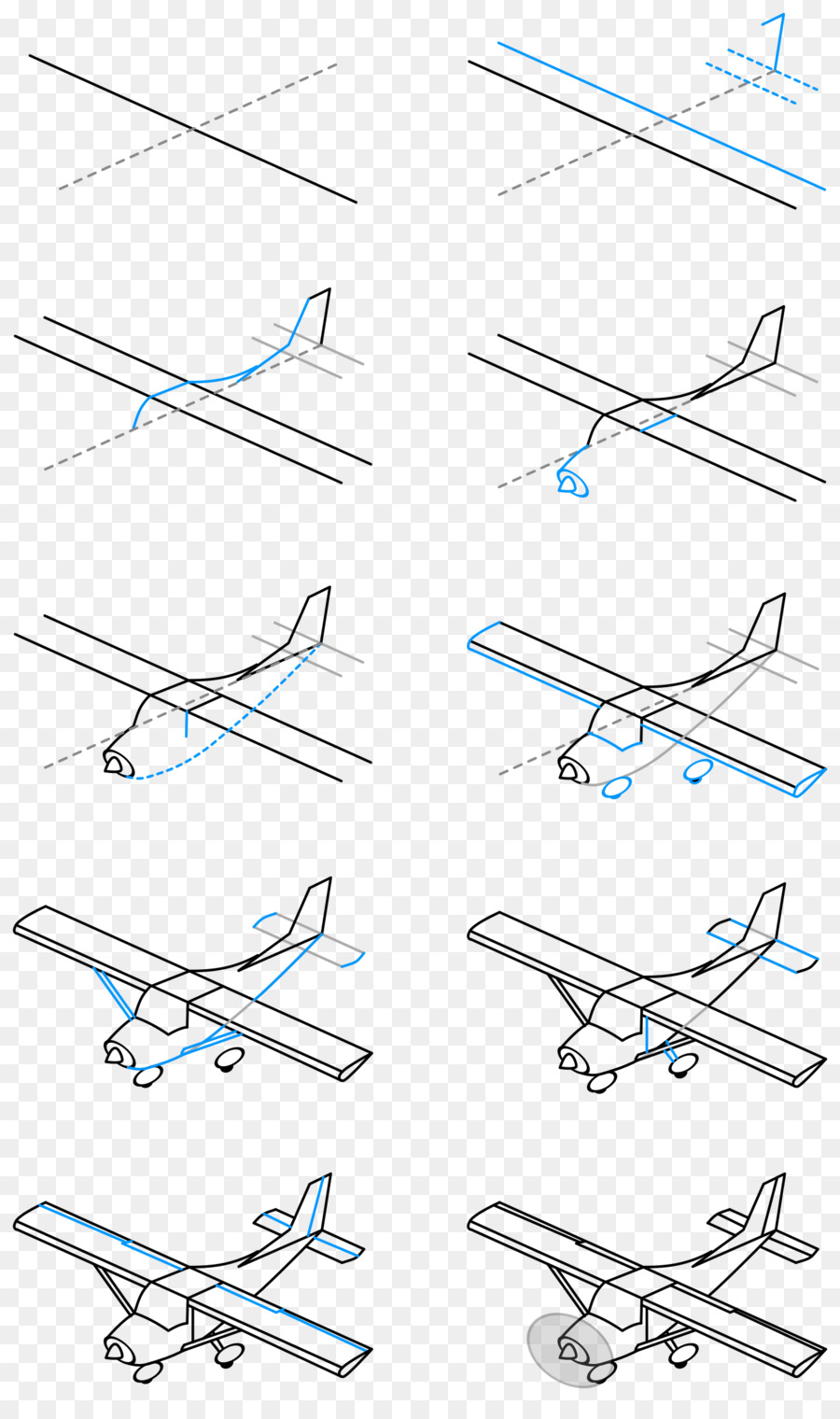Схема рисования самолета