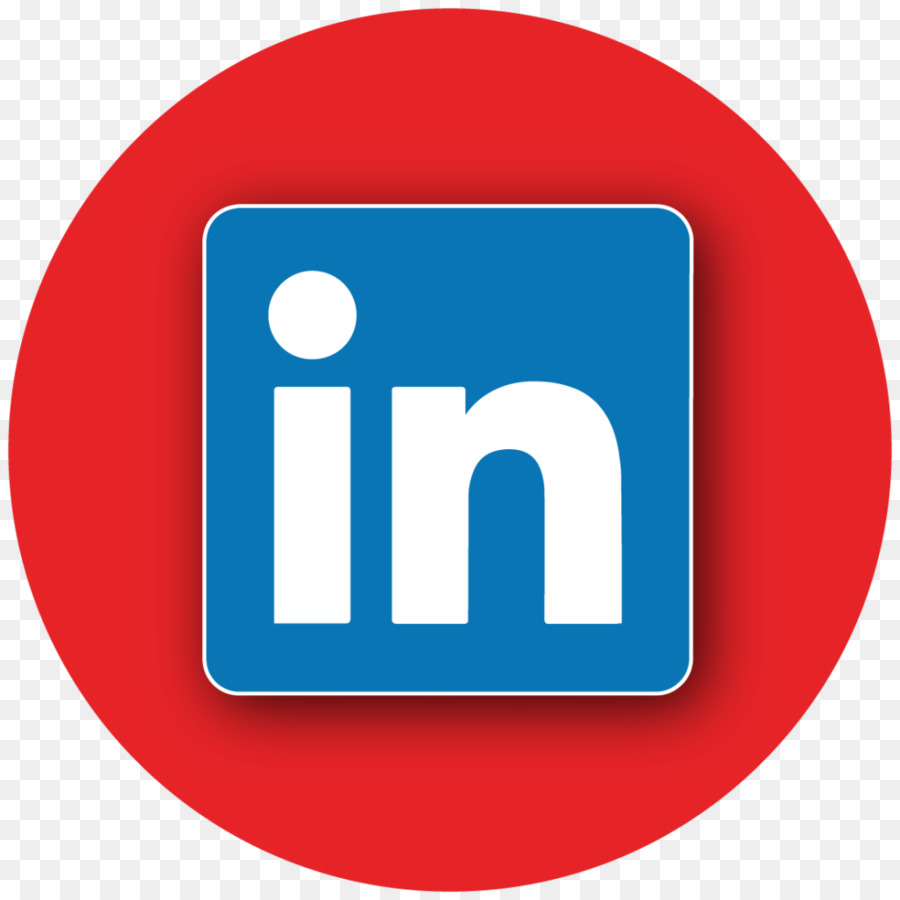 Красный логотип Linkedin，социальные сети PNG