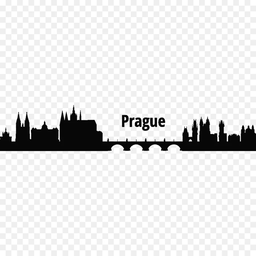 Прага，наклейка на стену PNG
