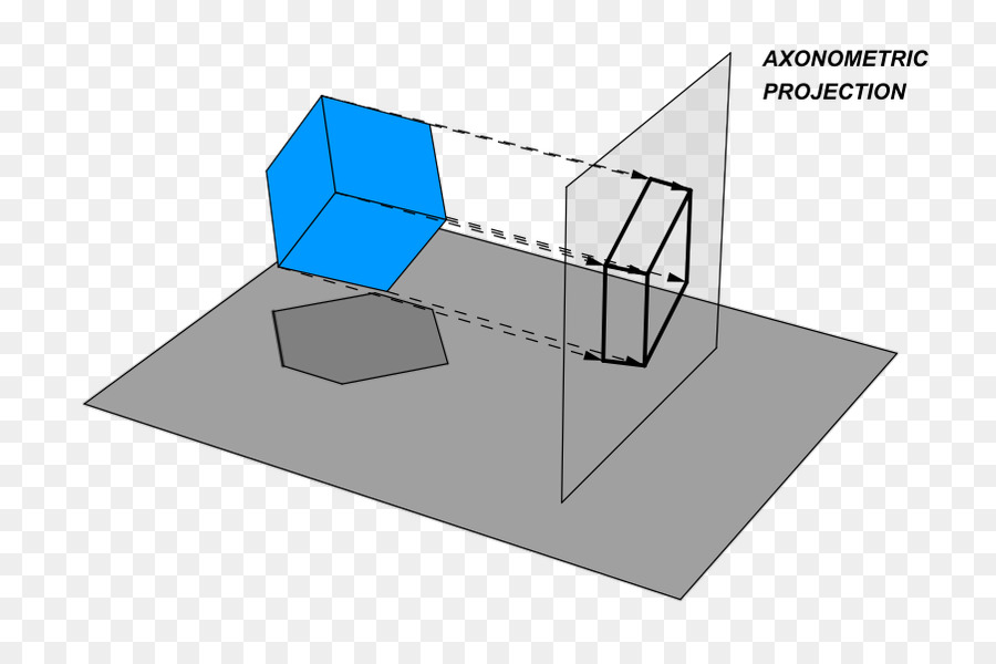 Аксонометрическая проекция，куб PNG