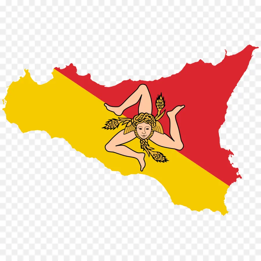 регионы Италии，флаг Сицилии PNG