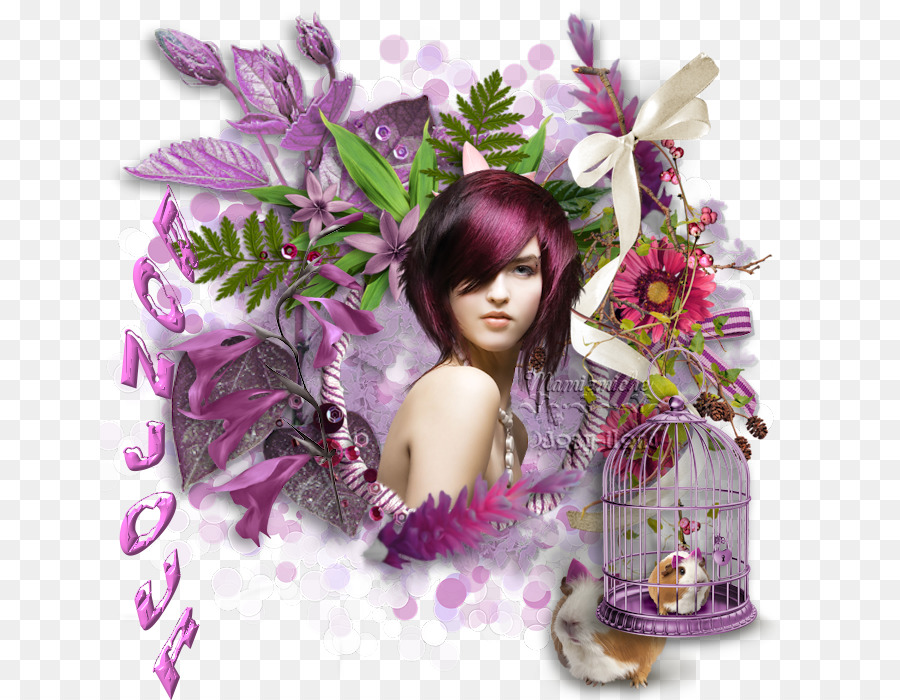 срезанные цветы，фиолетовый PNG