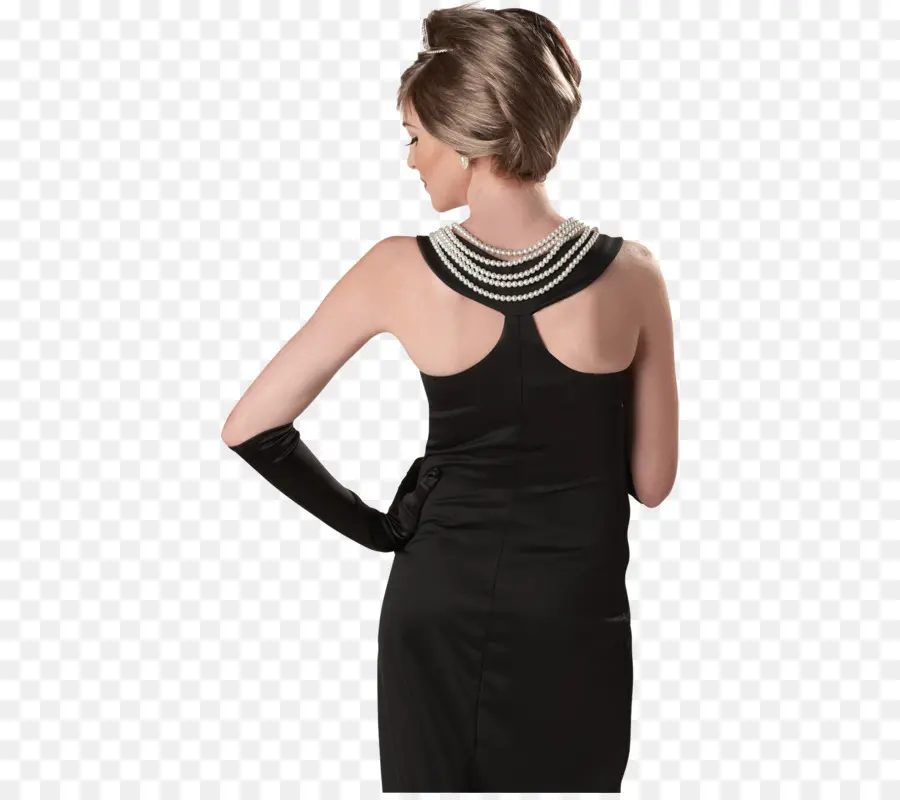 черное платье Givenchy Одри Хепберн，Холли голайтли PNG