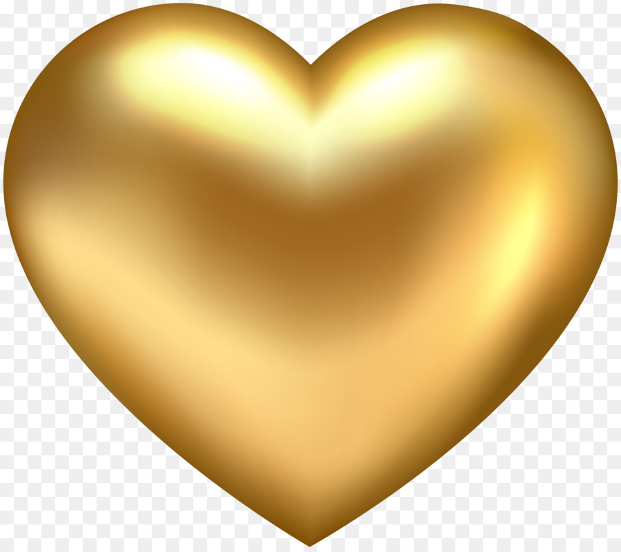 золото，сердце PNG
