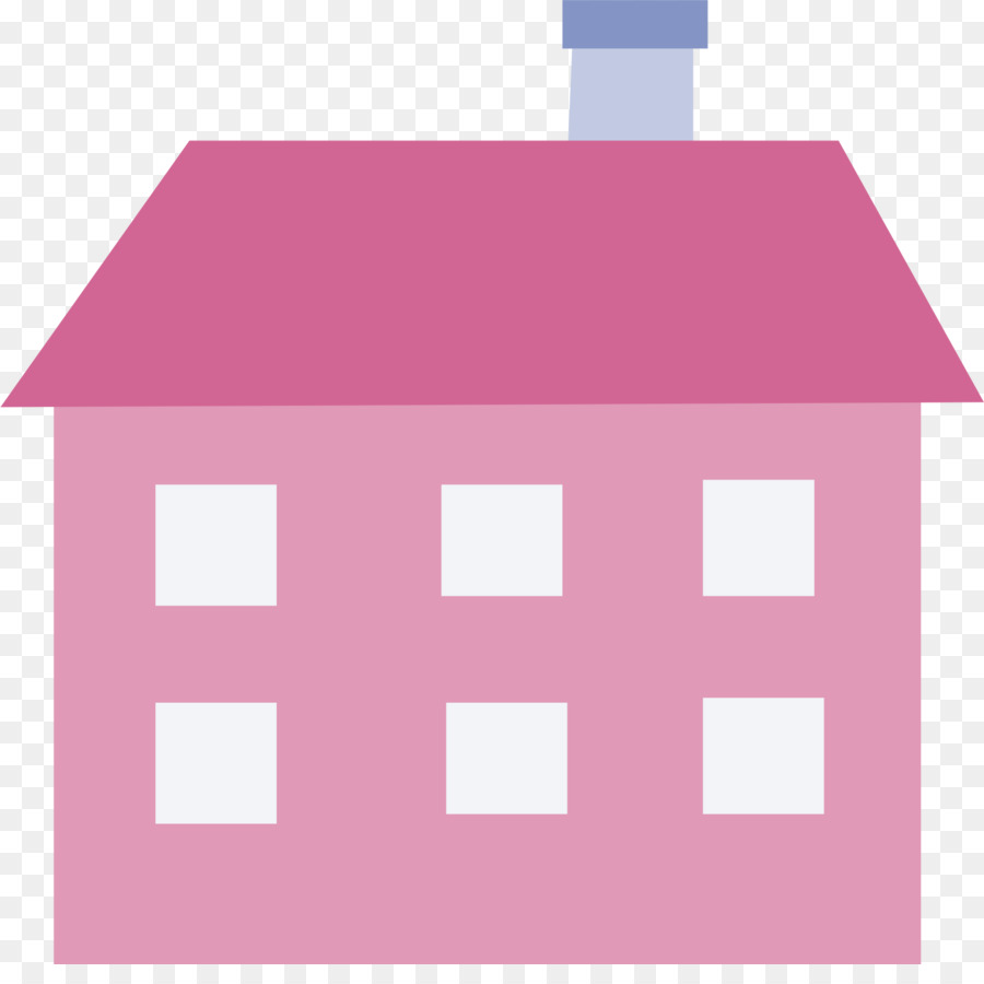 Розовый дом на прозрачном фоне