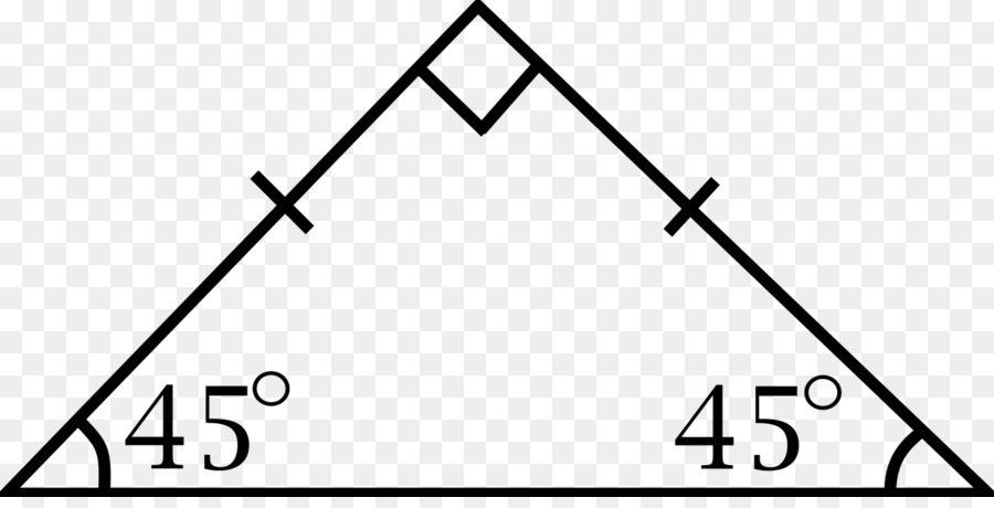 Равнобедренный прямоугольный треугольник картинка