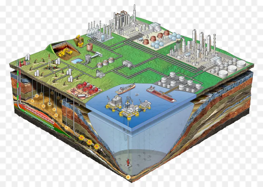 Схема нефтяной промышленности，Масло PNG