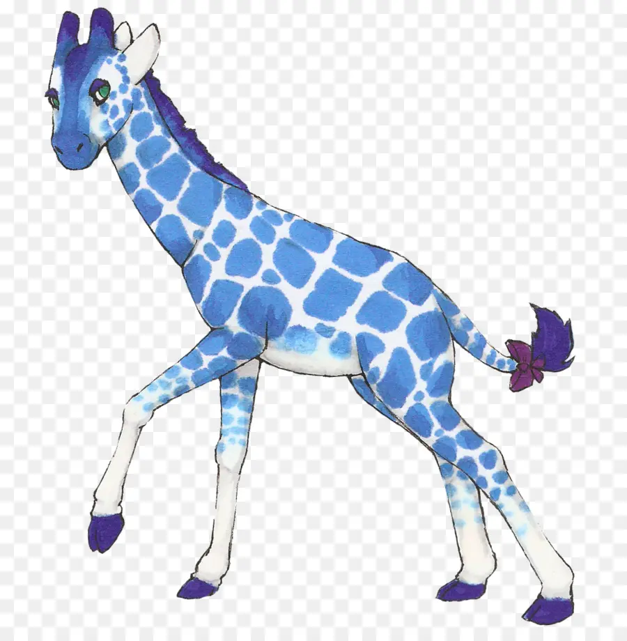 жираф，синий день жираф Spa салон PNG