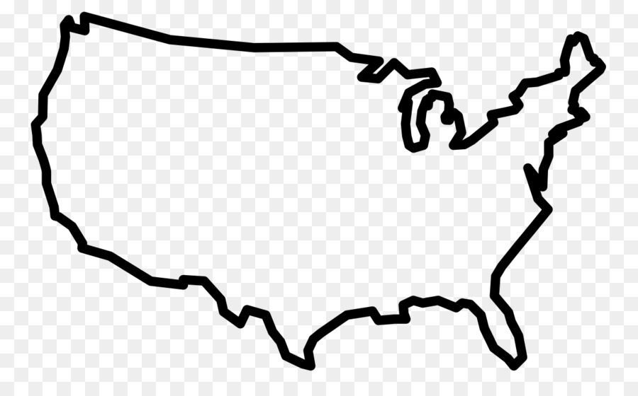 США, пустая карта, границы