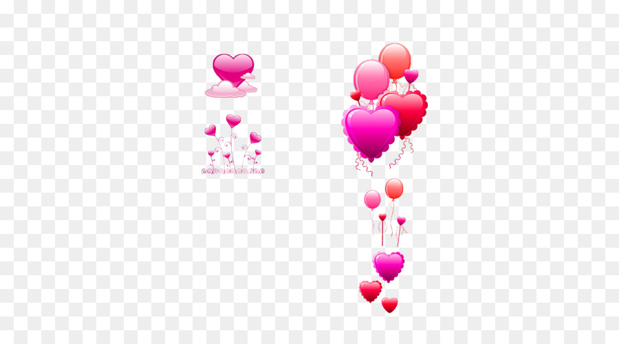воздушный шар，День Святого Валентина PNG