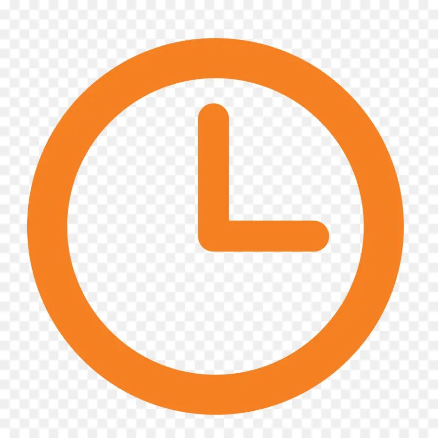 часы，оранжевый PNG