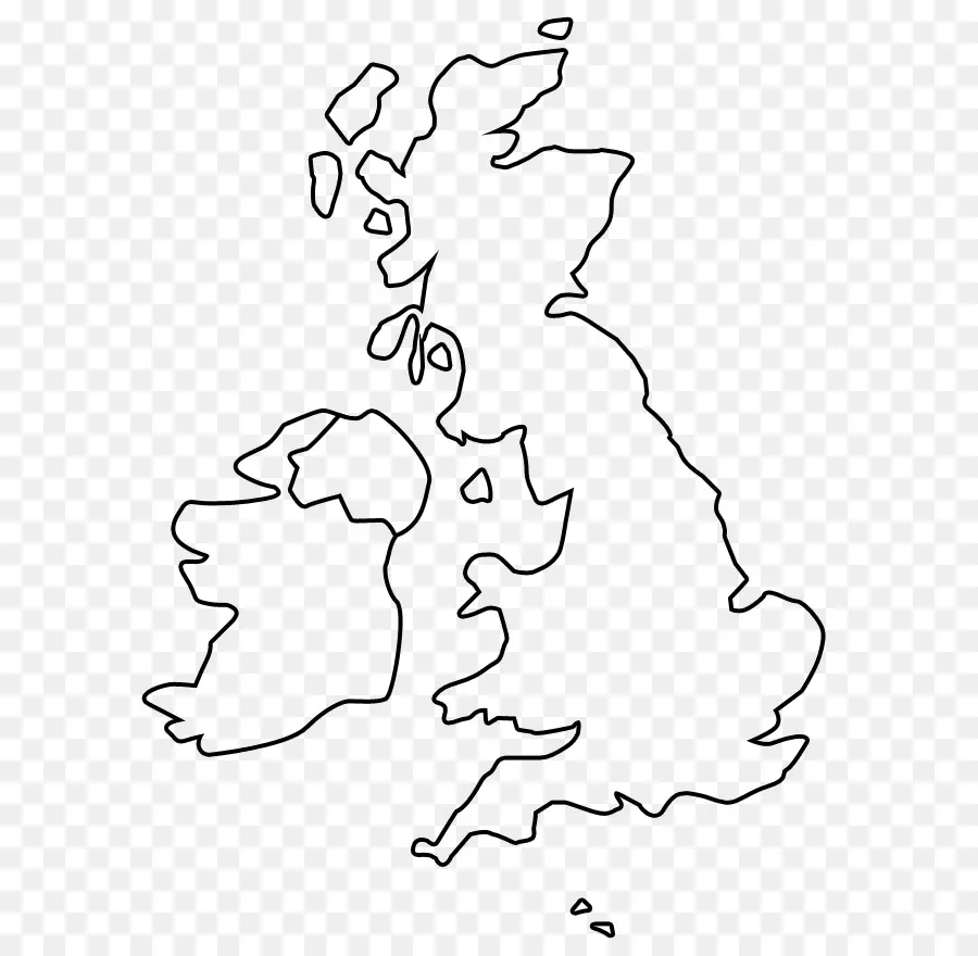 Англия，пустая карта PNG