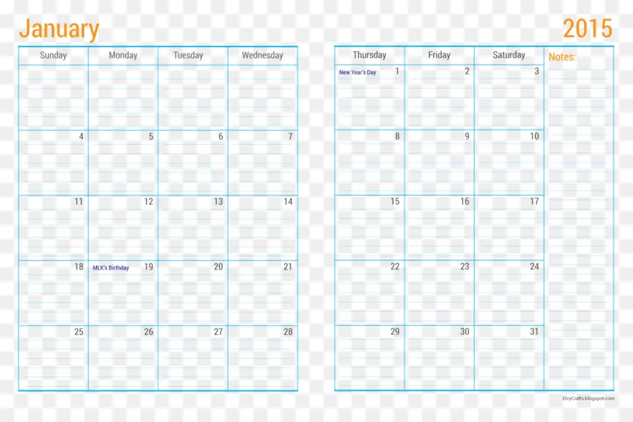 Календарь на Январь 2015 года，даты PNG