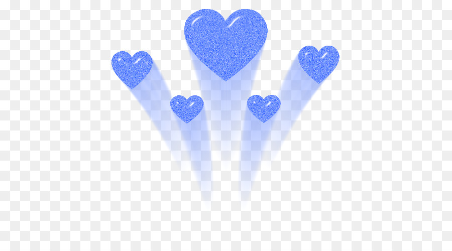 сердце，синий PNG