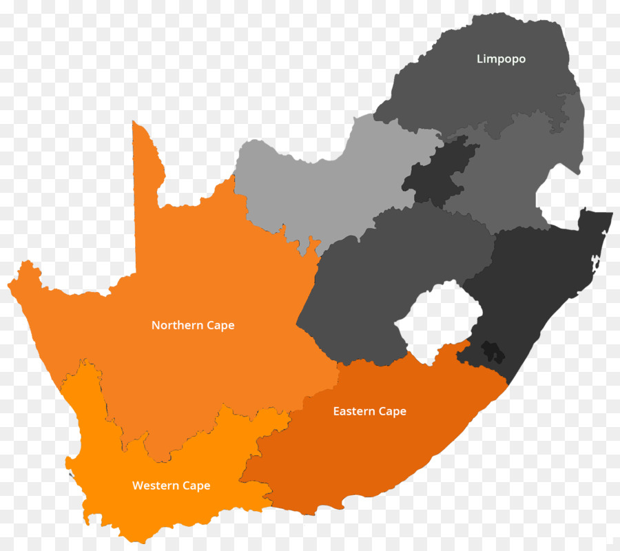 Южная Африка，векторная карта PNG
