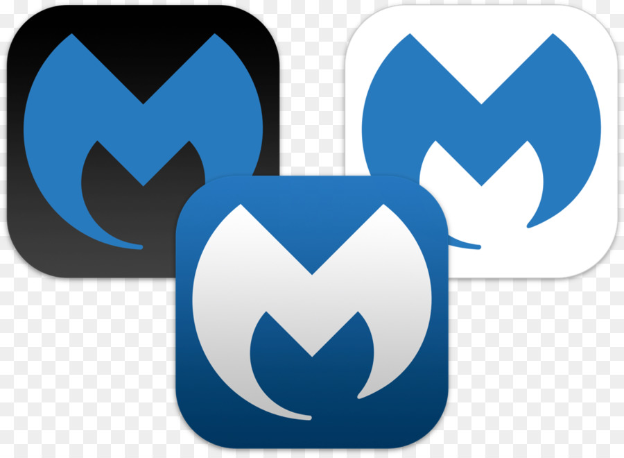 Синий логотип Malwarebytes，антивирус PNG