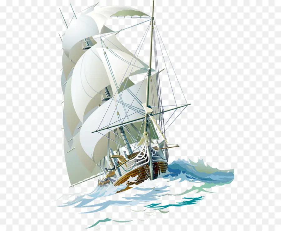лодка，парусное судно PNG