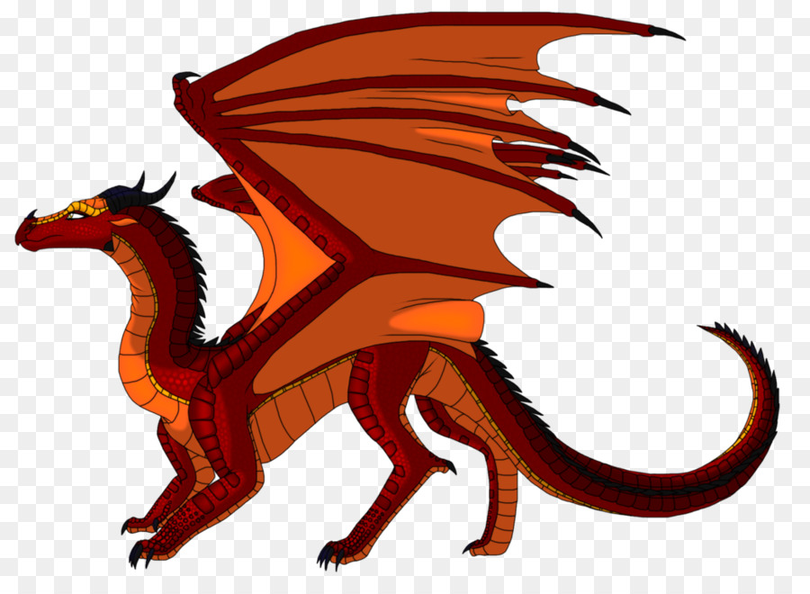 дракон，крылья огня PNG