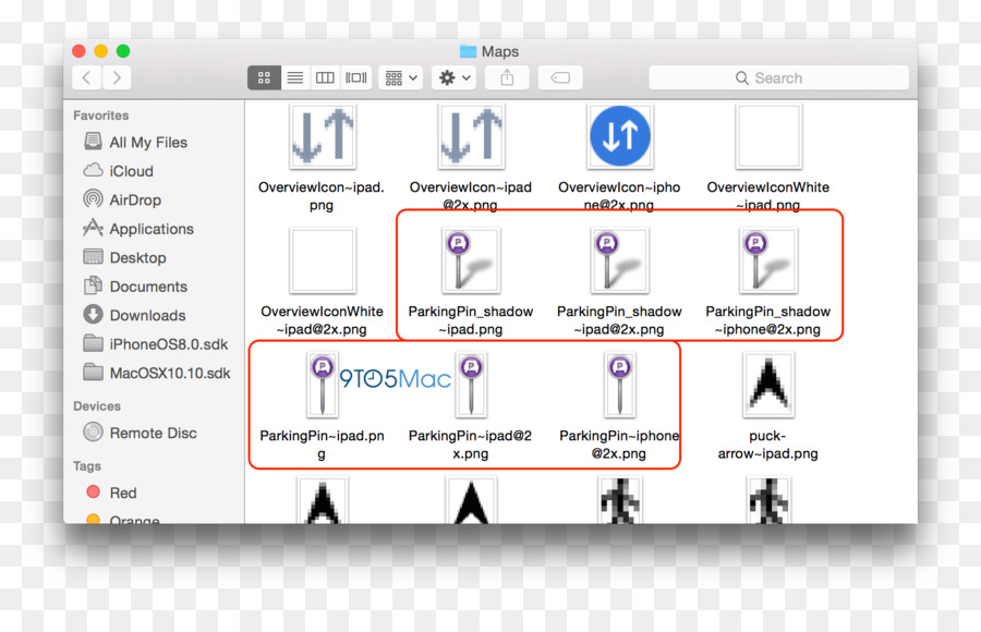 десантирования，в Macos PNG